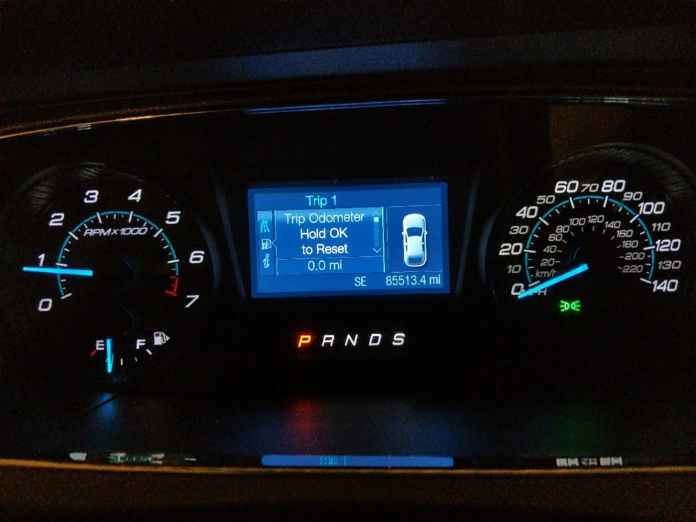 2014 Ford Taurus - Odometer Close Up