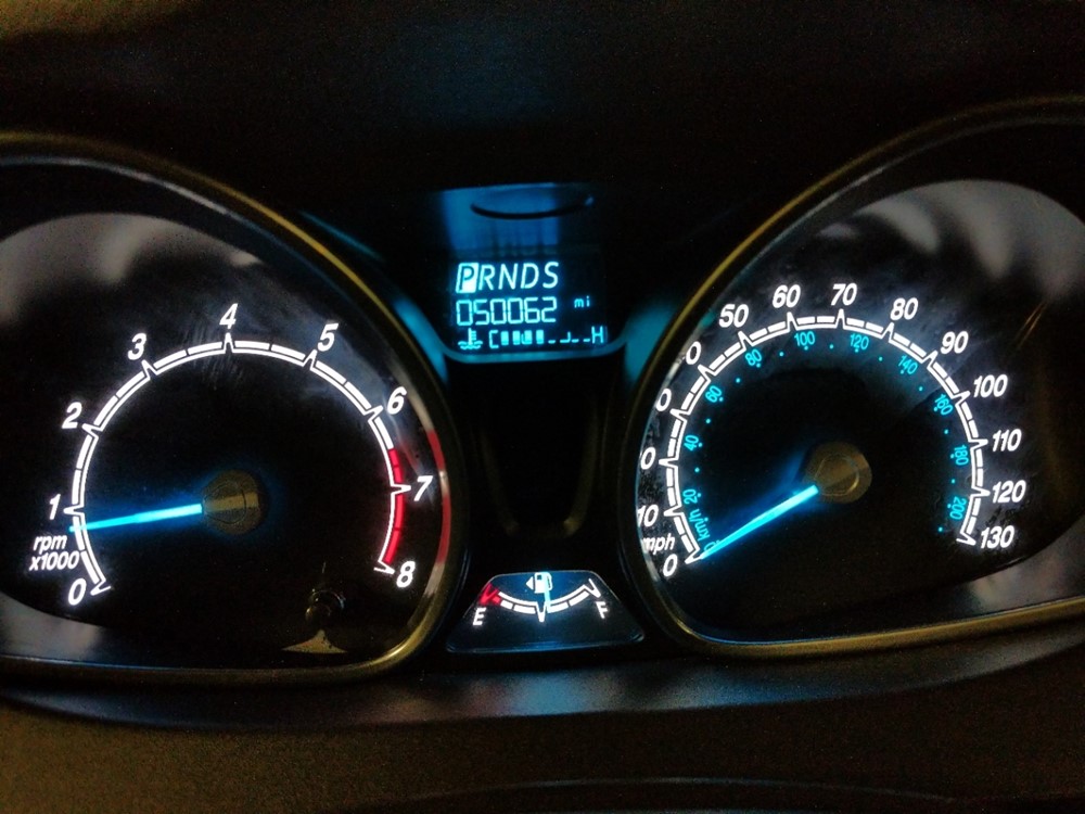 2017 Ford Fiesta - Odometer Close Up