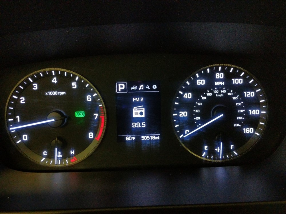 2017 Hyundai Sonata - Odometer Close Up