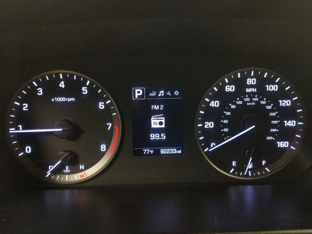 2016 Hyundai Sonata - Odometer Close Up