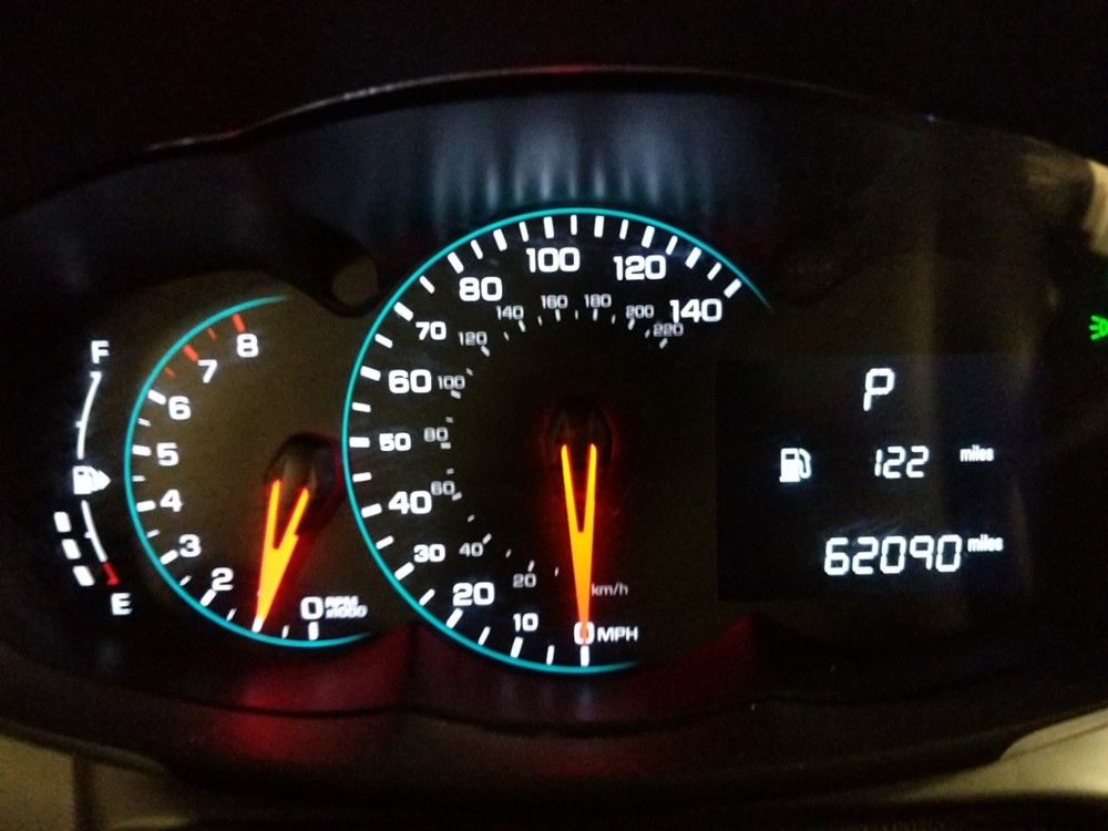 2017 Chevrolet Sonic - Odometer Close Up