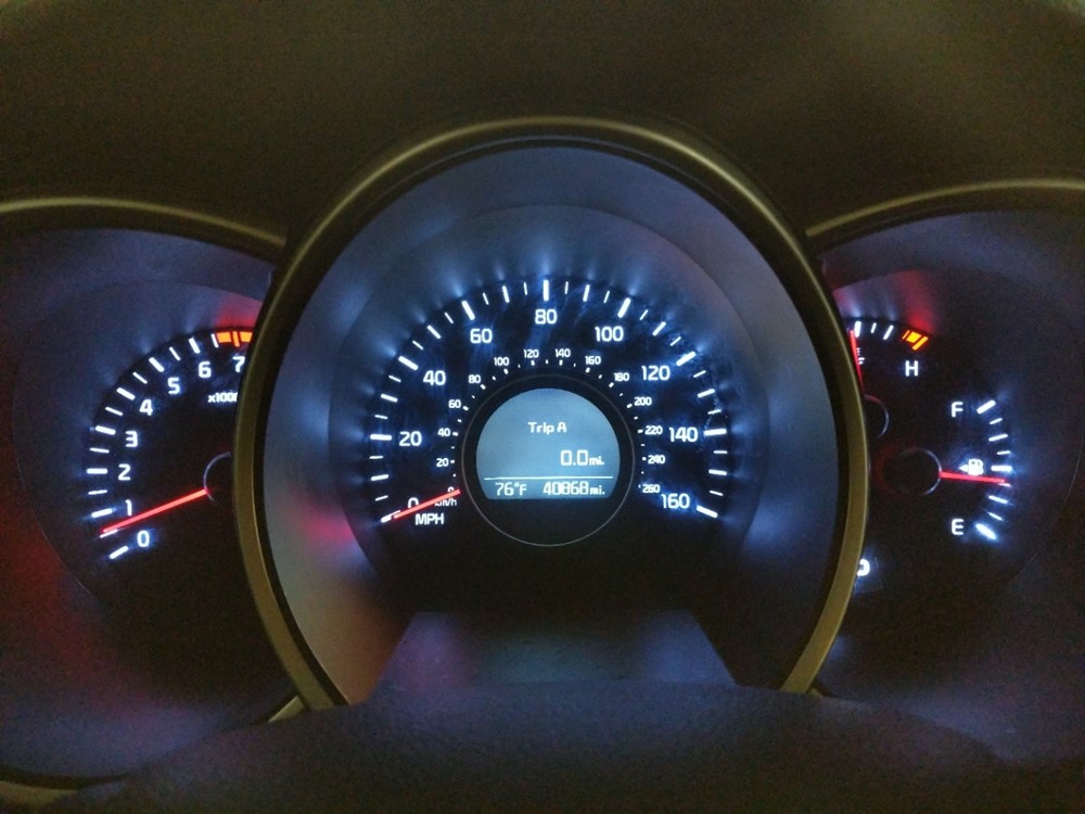 2015 Kia Optima - Odometer Close Up