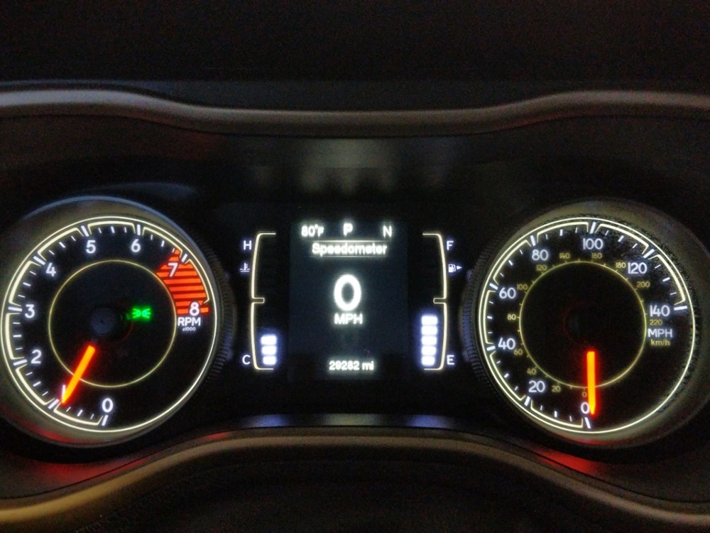 2016 Jeep Cherokee - Odometer Close Up