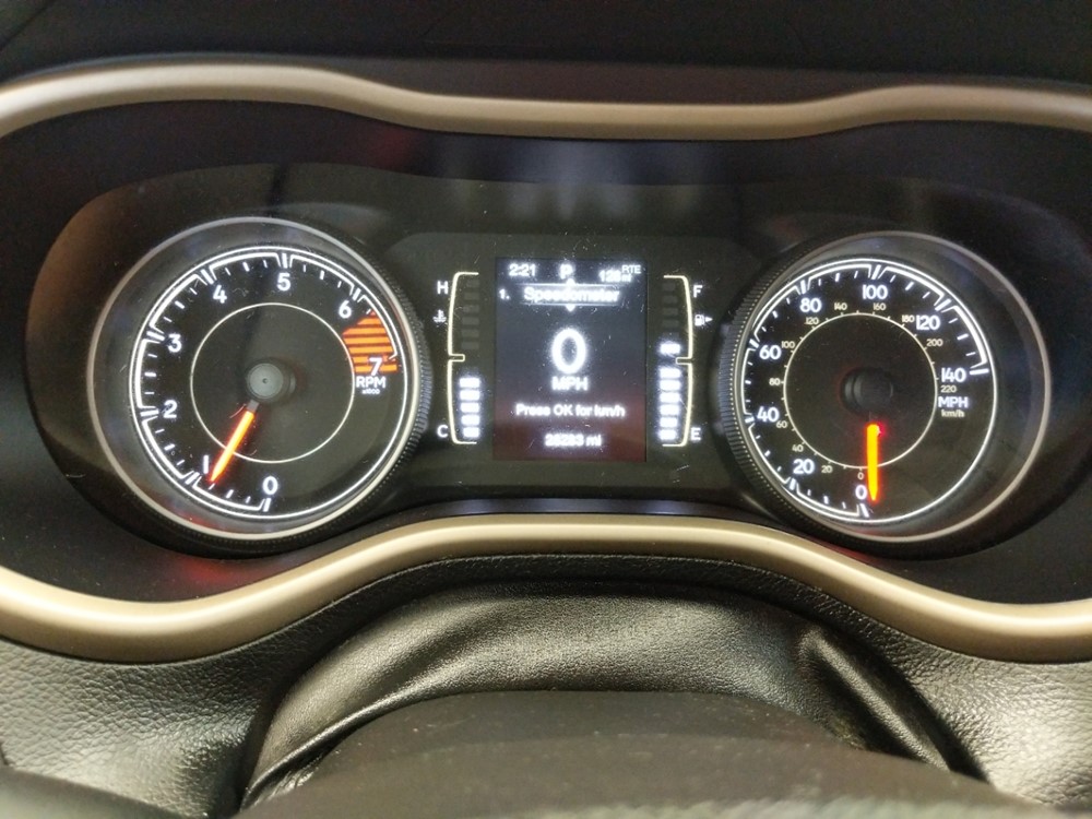 2017 Jeep Cherokee - Odometer Close Up