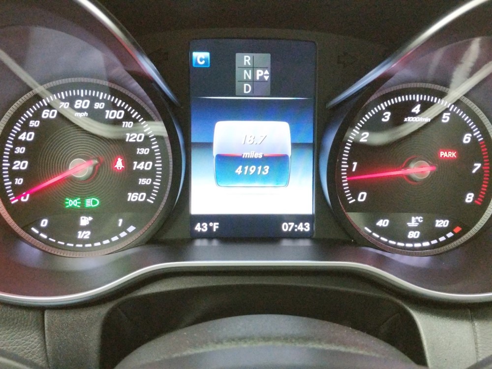 2016 Mercedes-Benz C300 - Odometer Close Up