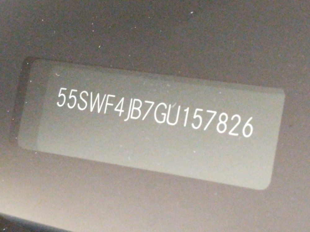 2016 Mercedes-Benz C300 - VIN Plate