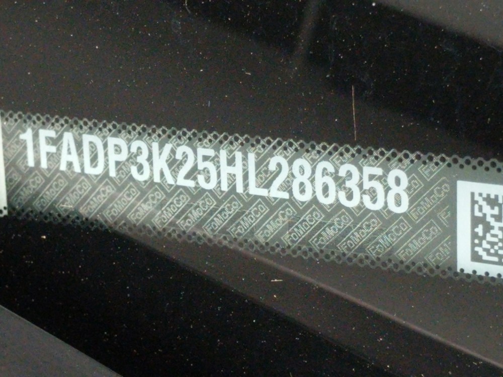 2017 Ford Focus - VIN Plate