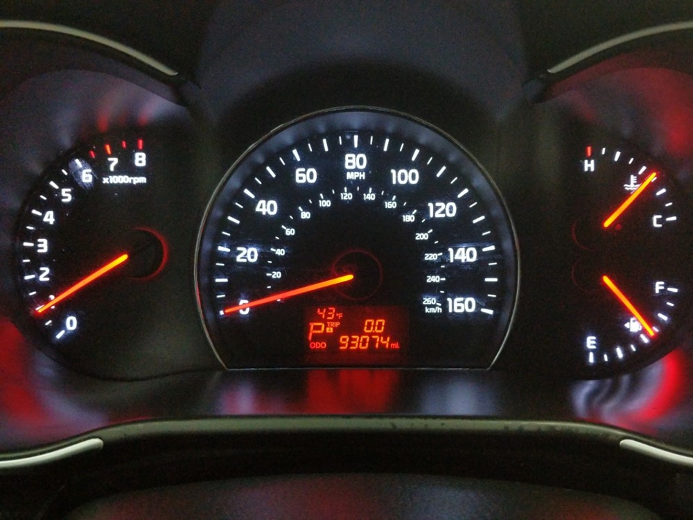 2014 Kia Sorento - Odometer Close Up