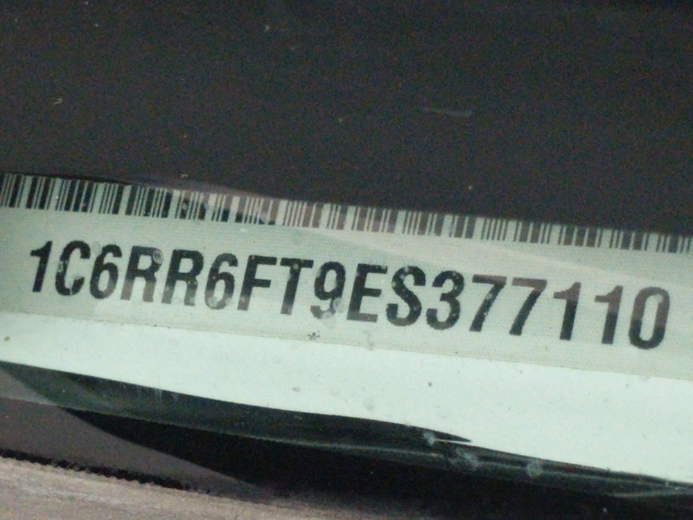 2014 Dodge Ram 1500 - VIN Plate