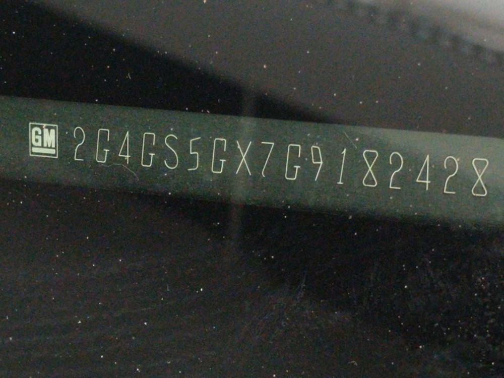2016 Buick Regal - VIN Plate
