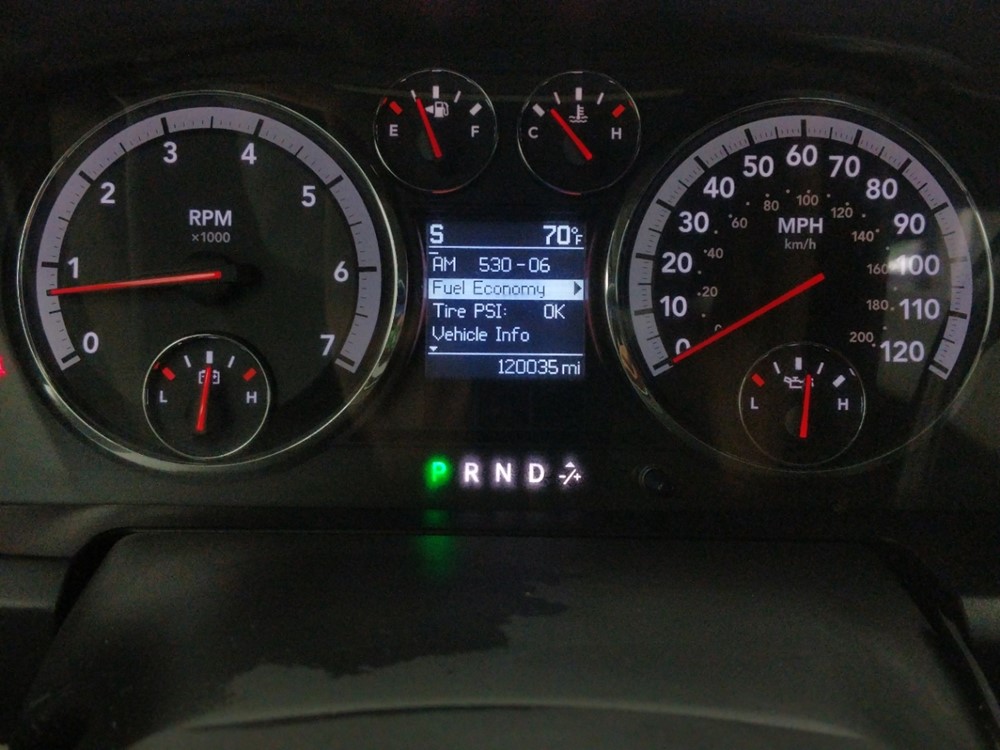 2011 Dodge Ram 1500 - Odometer Close Up