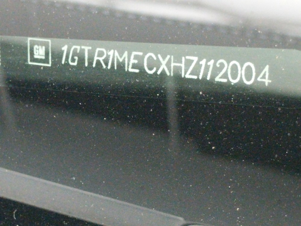 2017 GMC Sierra 1500 - VIN Plate