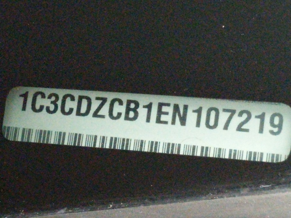 2014 Dodge Avenger - VIN Plate