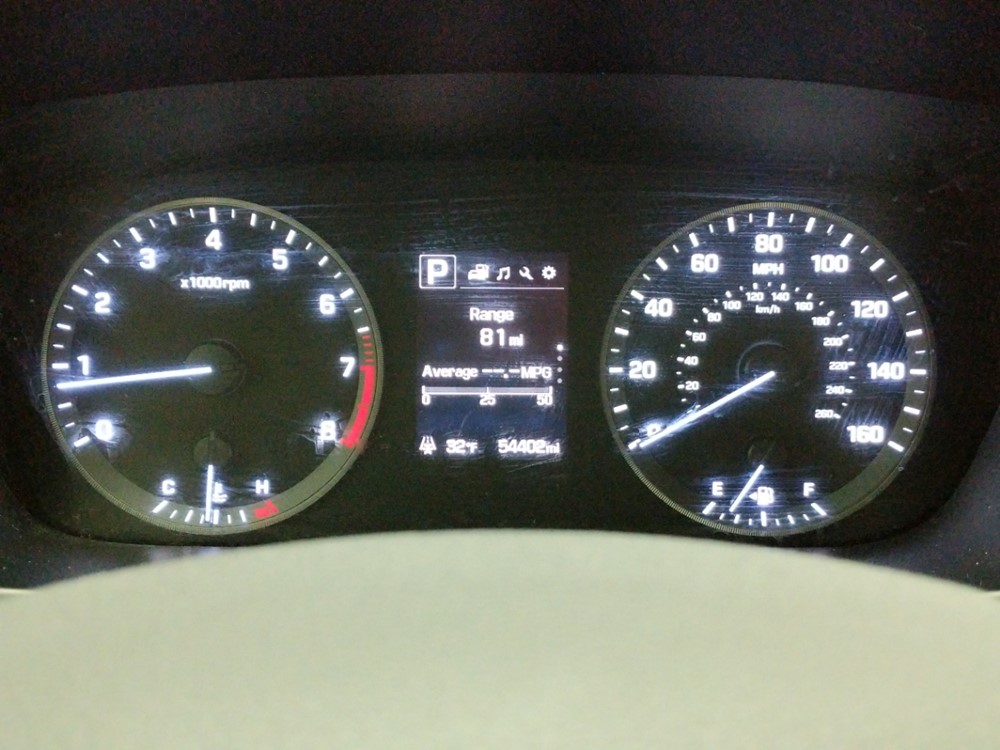 2015 Hyundai Sonata - Odometer Close Up