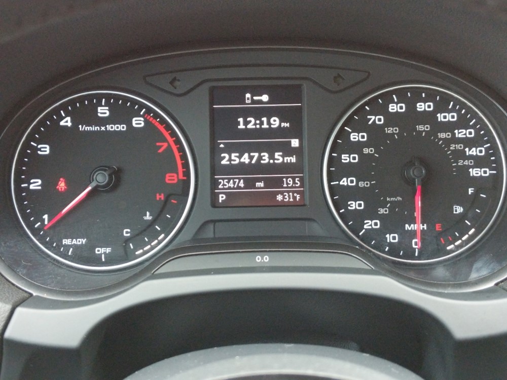 2016 Audi A3 - Odometer Close Up