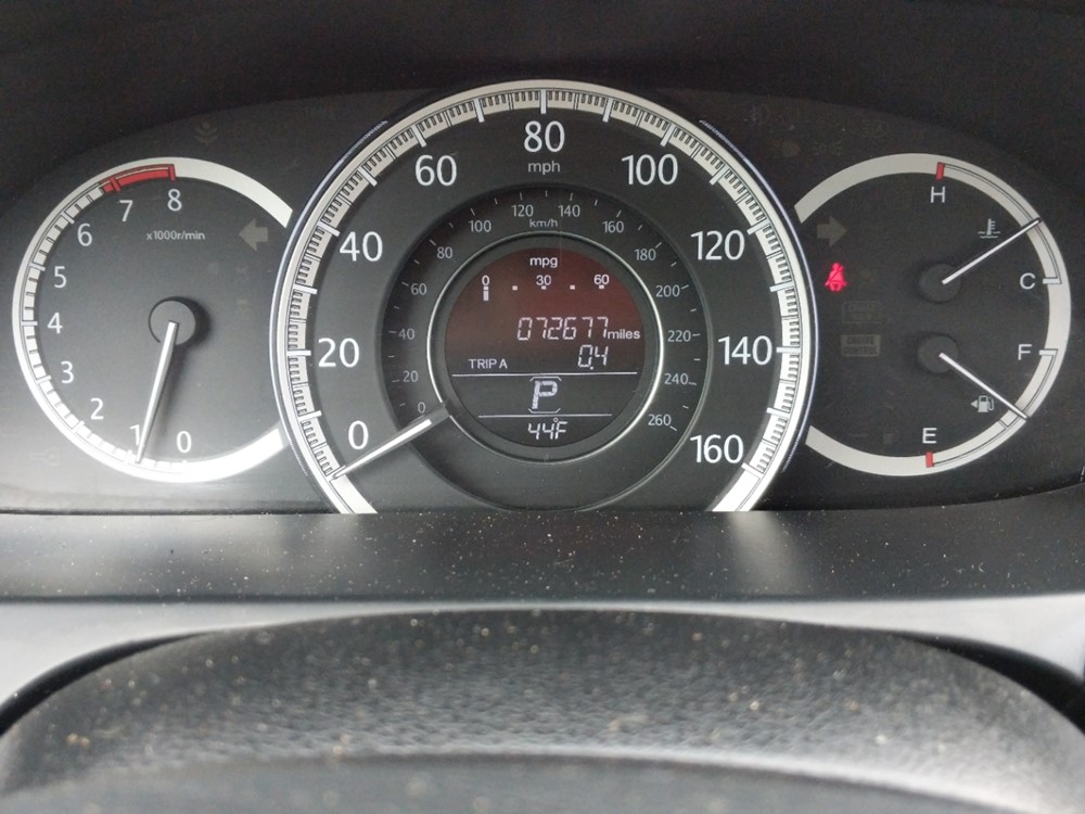 2014 Honda Accord - Odometer Close Up