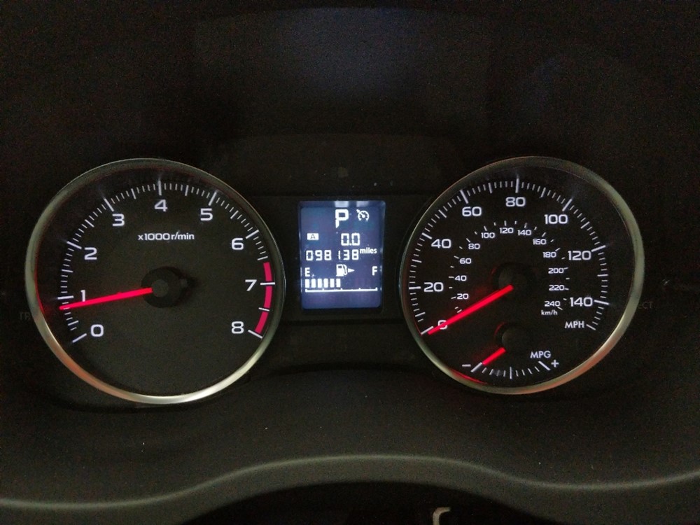 2013 Subaru XV Crosstrek - Odometer Close Up