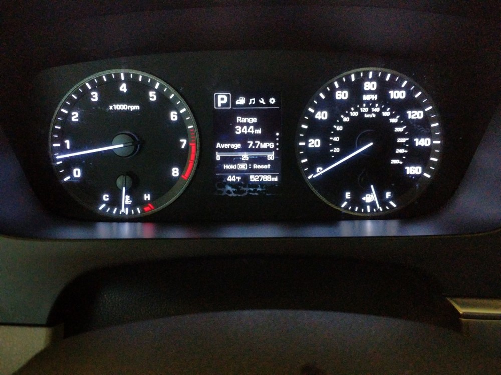 2017 Hyundai Sonata - Odometer Close Up