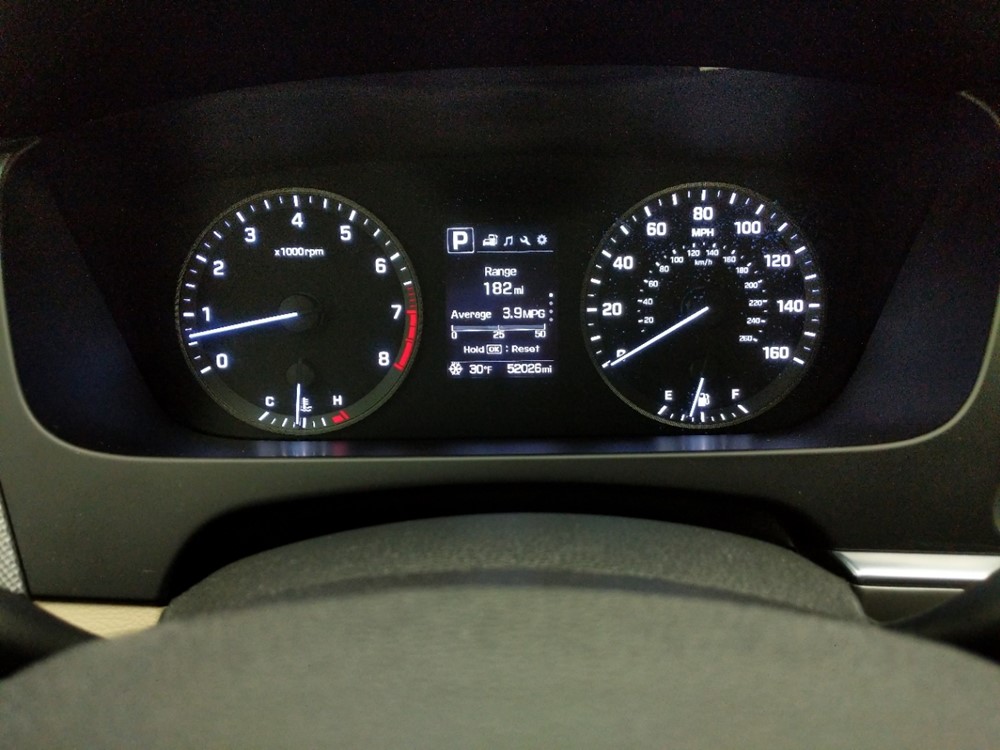 2017 Hyundai Sonata - Odometer Close Up