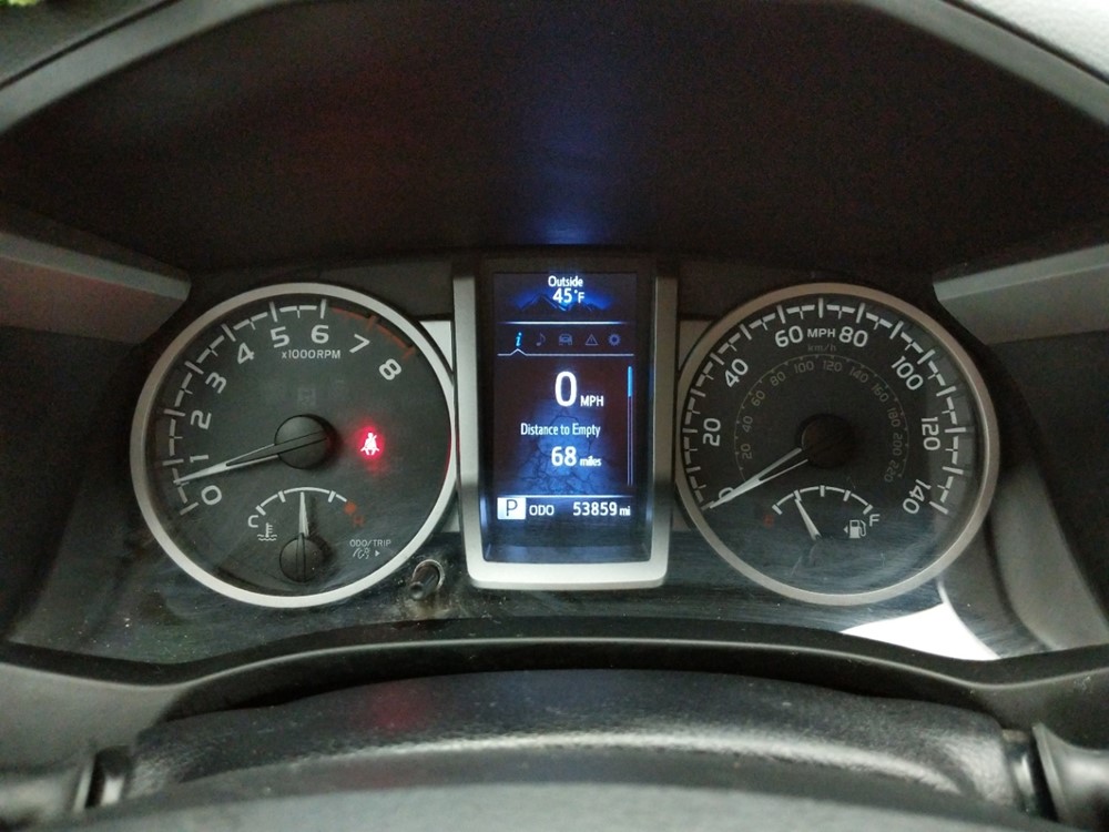 2017 Toyota Tacoma - Odometer Close Up
