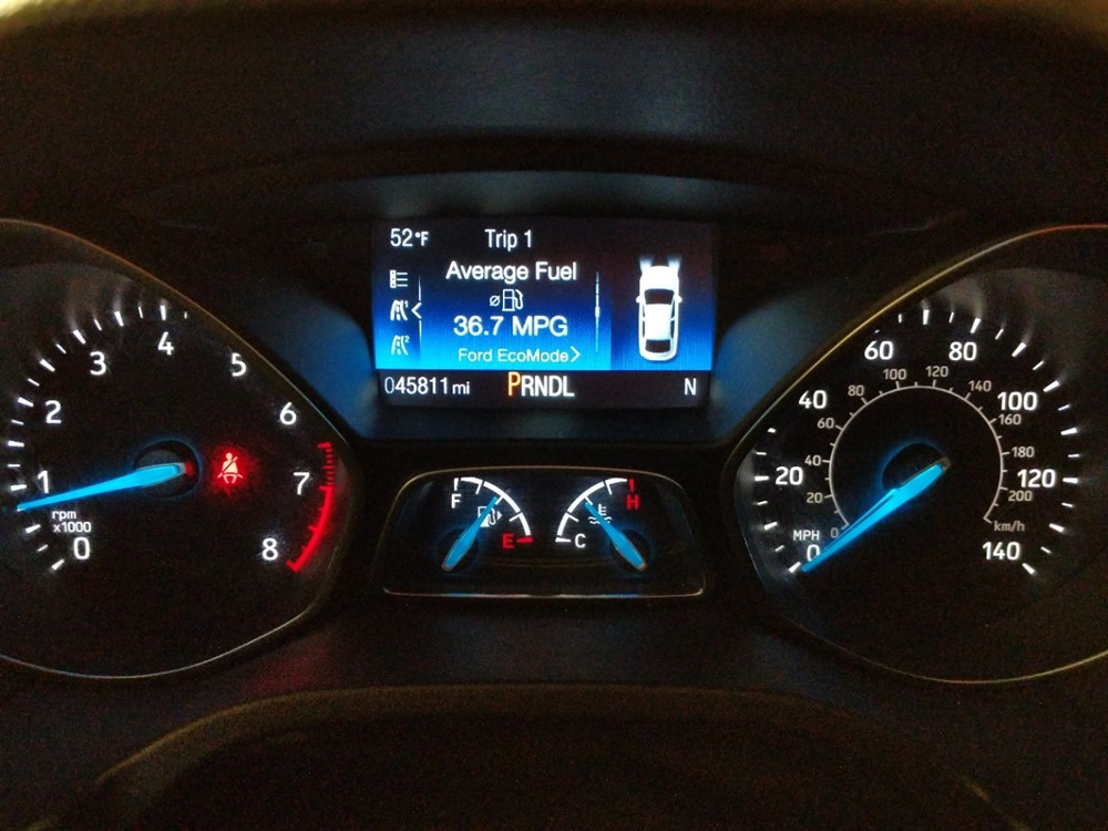 2017 Ford Focus - Odometer Close Up