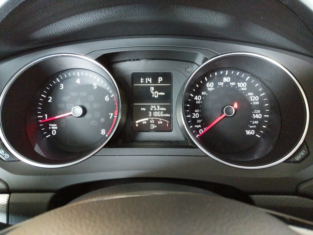 2017 Volkswagen Jetta - Odometer Close Up