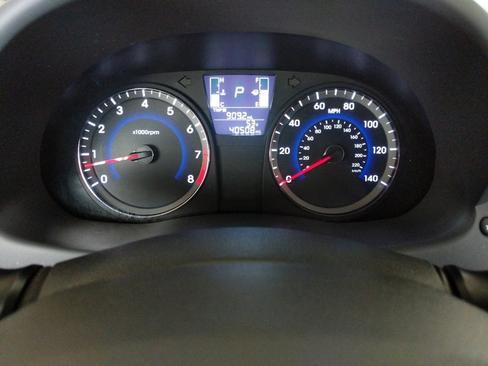 2017 Hyundai Accent - Odometer Close Up