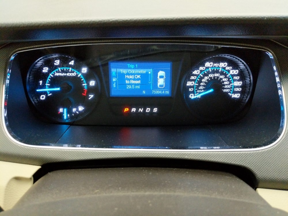 2015 Ford Taurus - Odometer Close Up