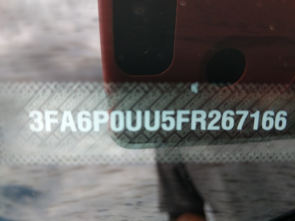 2015 Ford Fusion - VIN Plate