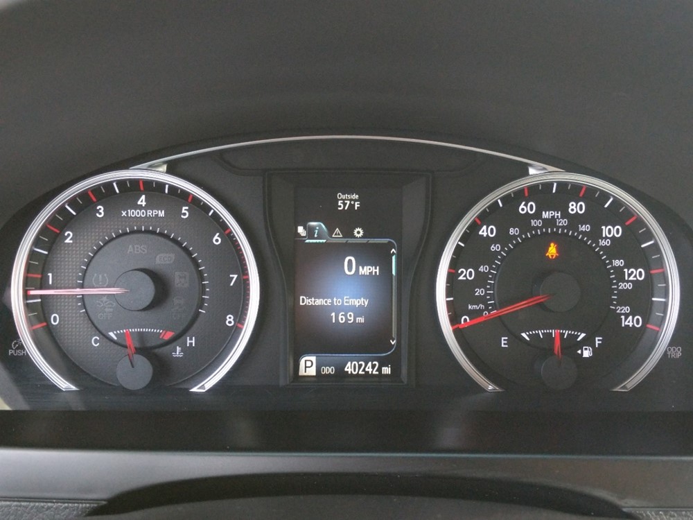 2017 Toyota Camry - Odometer Close Up