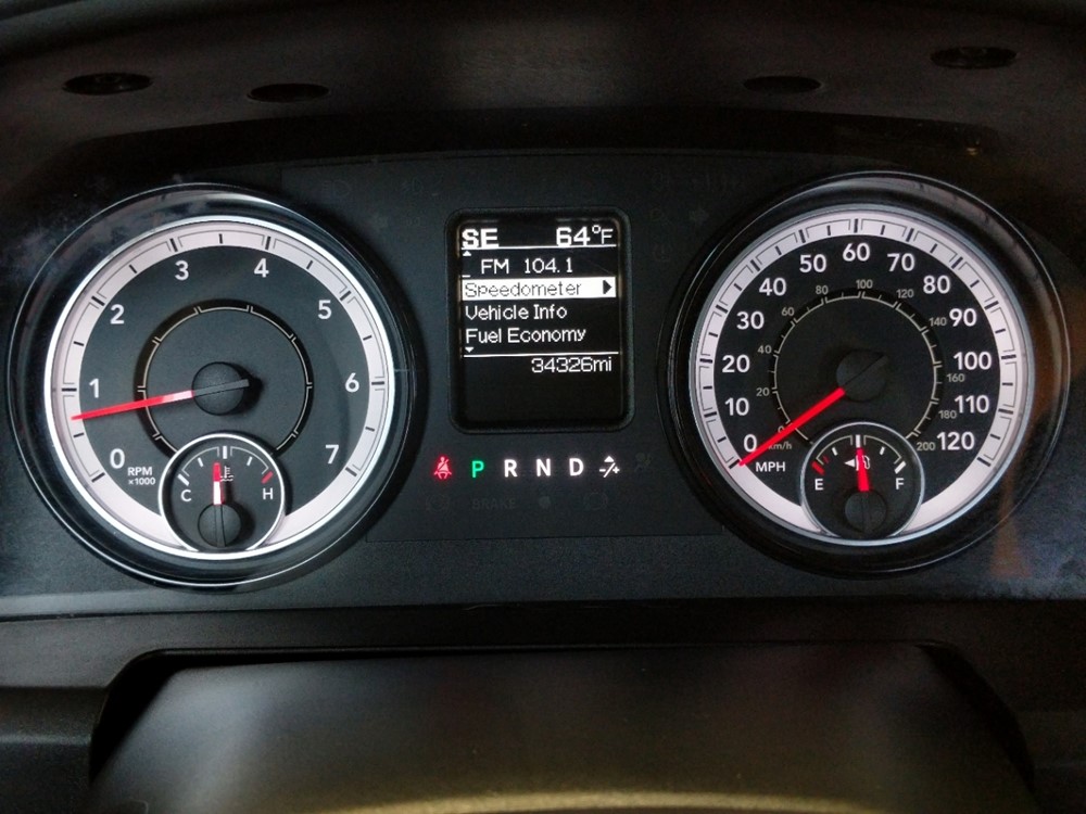 2017 Dodge Ram 1500 - Odometer Close Up