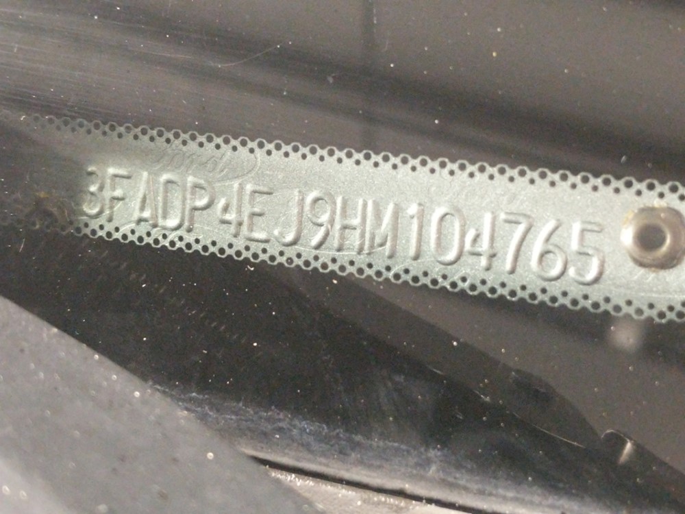 2017 Ford Fiesta - VIN Plate