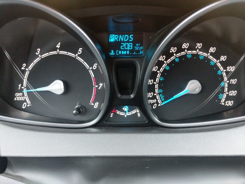 2017 Ford Fiesta - Odometer Close Up