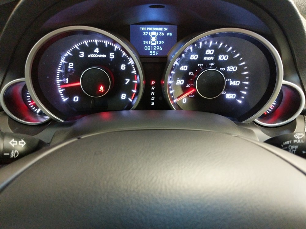 2012 Acura TL - Odometer Close Up