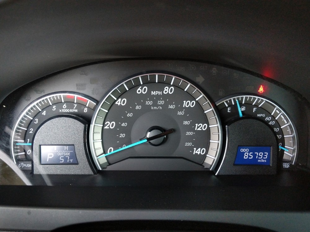 2012 Toyota Camry - Odometer Close Up