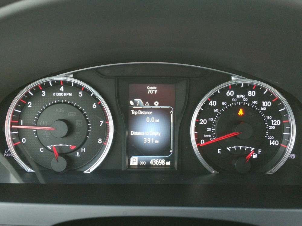 2017 Toyota Camry - Odometer Close Up