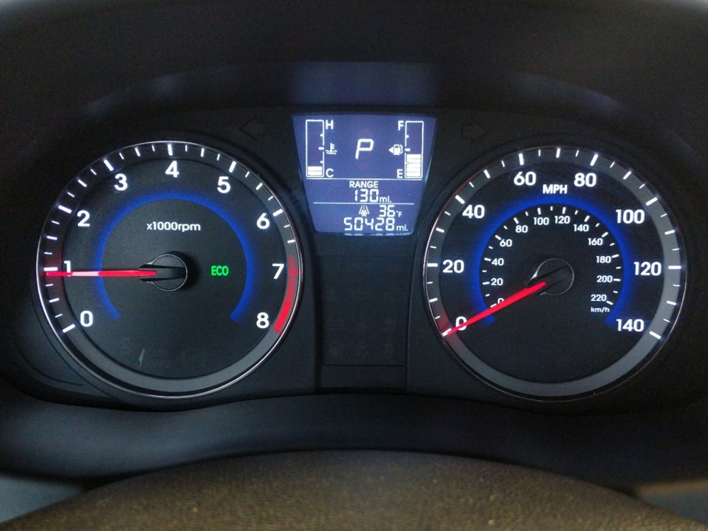 2017 Hyundai Accent - Odometer Close Up