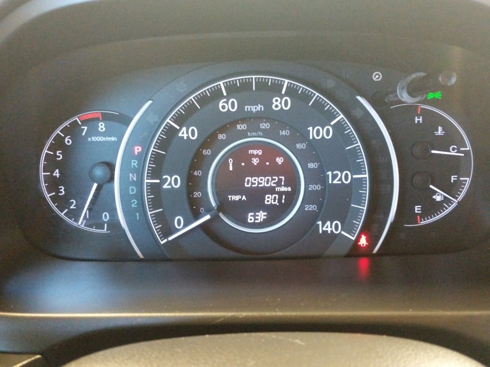 2013 Honda CR-V - Odometer Close Up