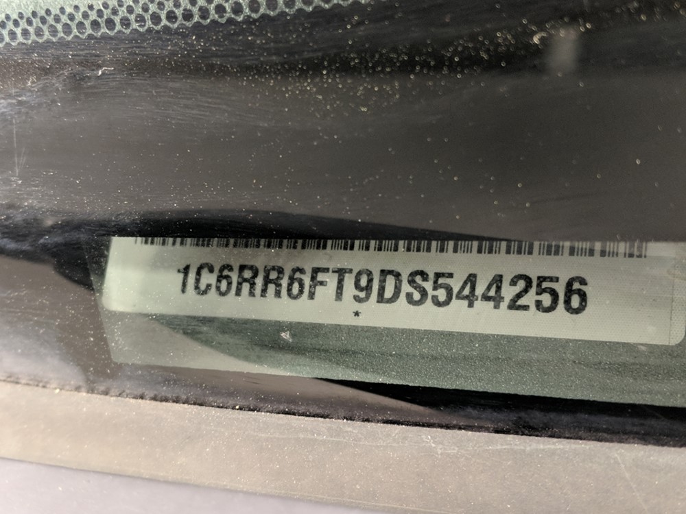 2013 Dodge Ram 1500 - VIN Plate