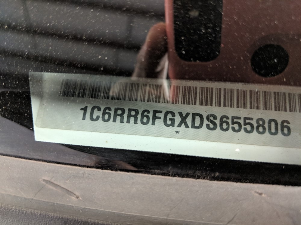 2013 Dodge Ram 1500 - VIN Plate