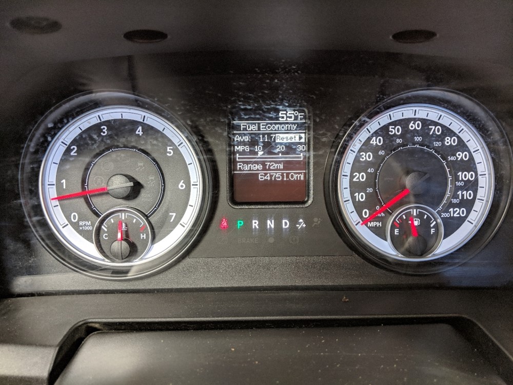 2013 Dodge Ram 1500 - Odometer Close Up