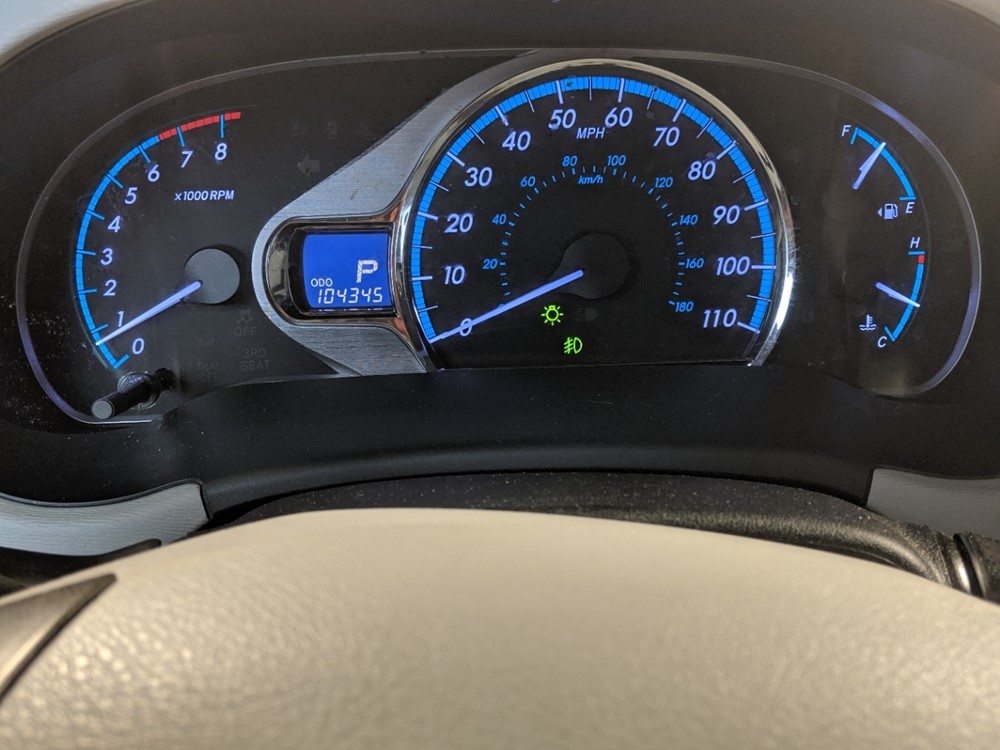 2013 Toyota Sienna - Odometer Close Up