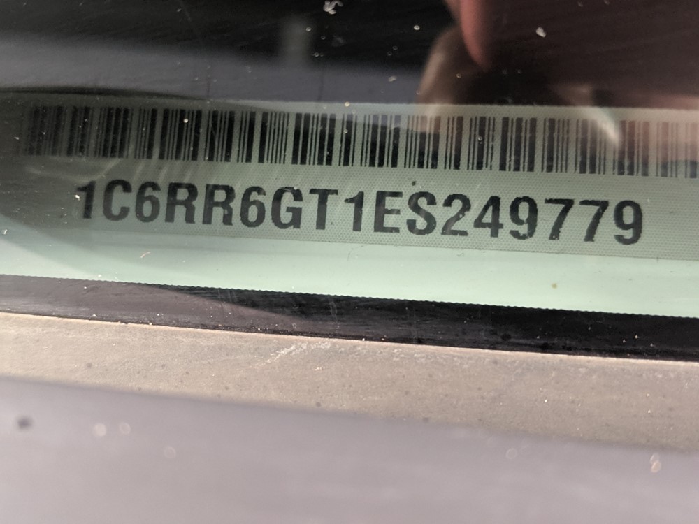2014 Dodge Ram 1500 - VIN Plate