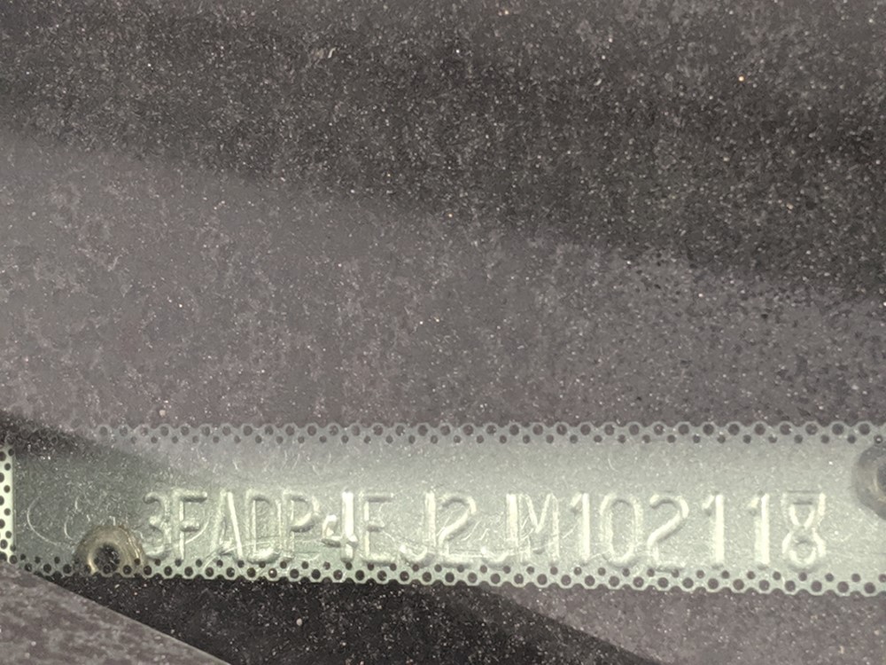2018 Ford Fiesta - VIN Plate