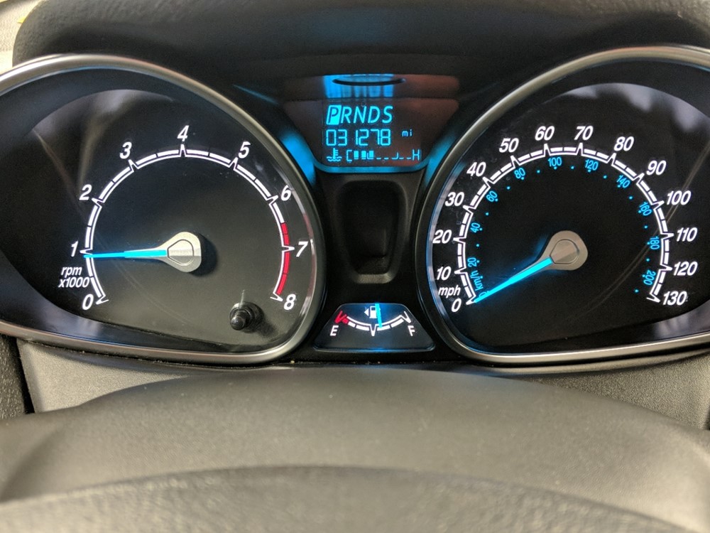 2018 Ford Fiesta - Odometer Close Up