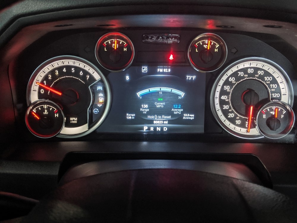 2015 Dodge Ram 1500 - Odometer Close Up