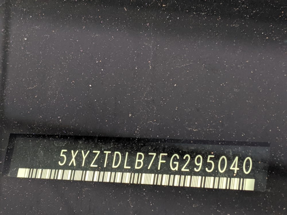 2015 Hyundai Santa Fe - VIN Plate
