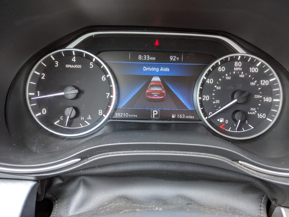 2018 Nissan Maxima - Odometer Close Up