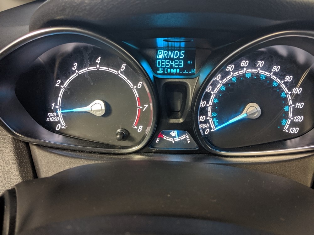 2018 Ford Fiesta - Odometer Close Up