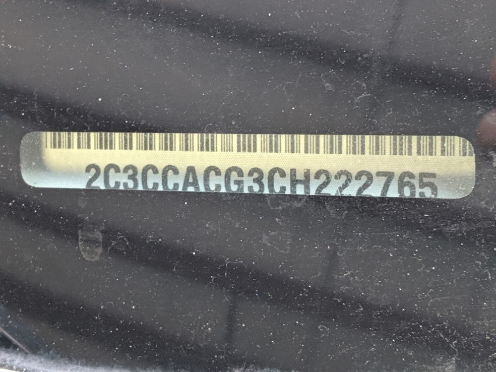 2012 Chrysler 300 - VIN Plate